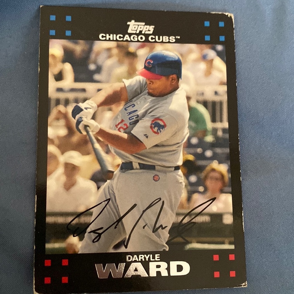 Daryle Ward signed card for the Chicago Cubs